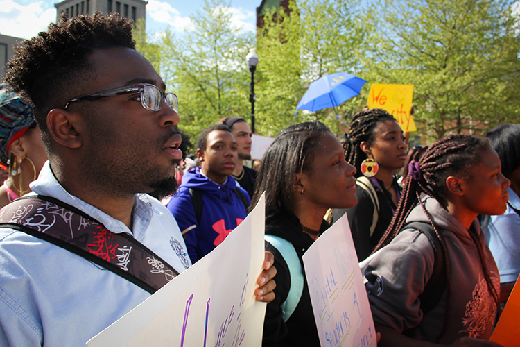 Youth Activism: Baltimore peach march organized by Darius Craig