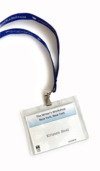 Kristen Noel lanyard for Hay House Writers Workshop