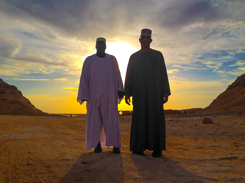 2 Sudanese at sunset