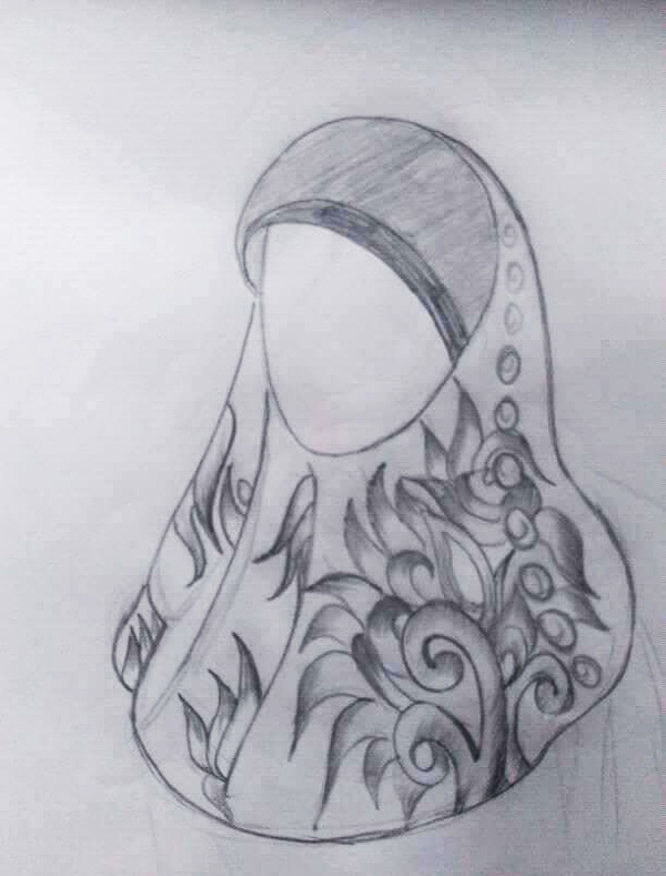 Under The Hijab Is..., artwork by Ajaz Siddiqui
