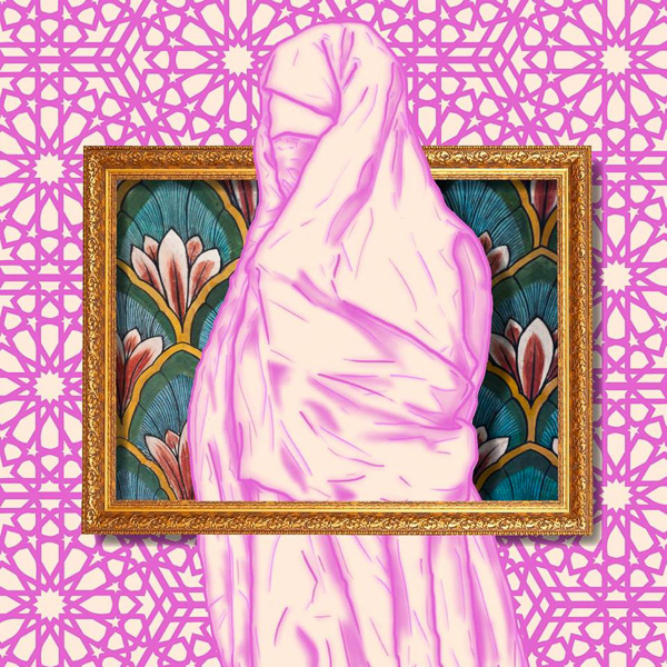 Under the Hijab Is..., artwork by Arjun Paul