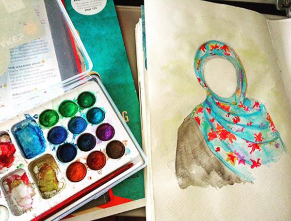 Under the Hijab Is..., artwork by Deepak Ramola