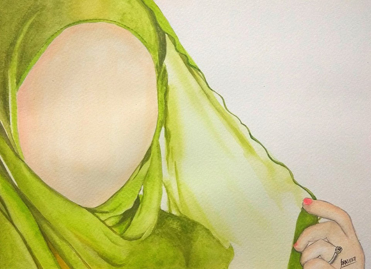 Under the Hijab Is..., breaking stereotypes through art