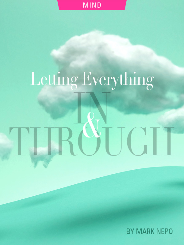 Letting everything in and through, by Mark Nepo. A poetic exploration of the human experience.