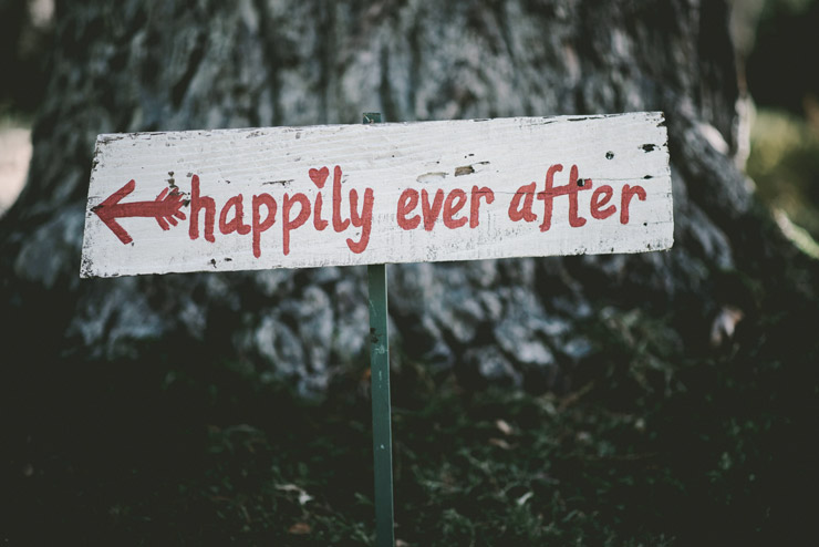 Divorce, Happily Ever After sign, photograph by Ben Rosett