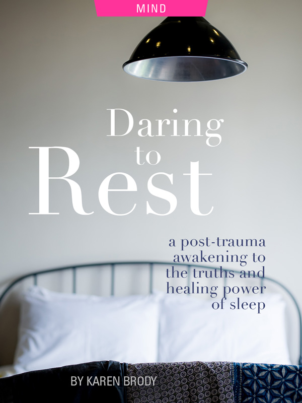 Daring To Rest by Karen Brody, Photograph of bed by Kaori Aoshim