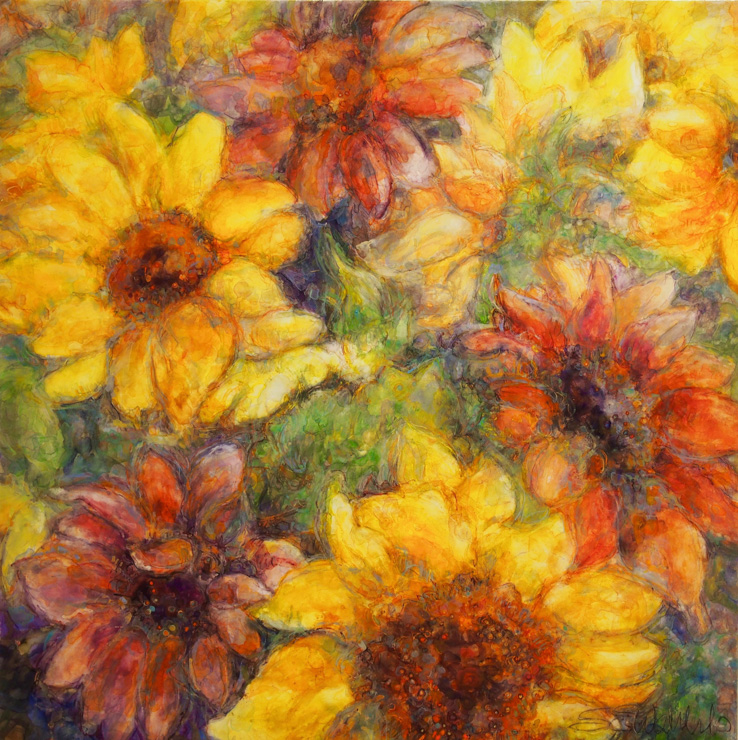 Sunflowers, painting by Susan Wahlrab