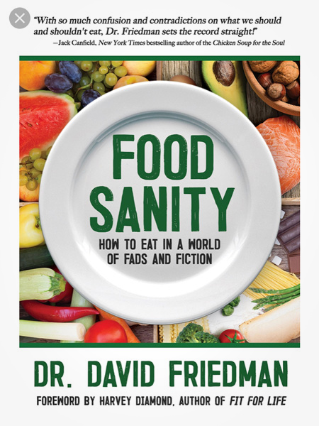 Food Sanity, book by Dr. David Friedman