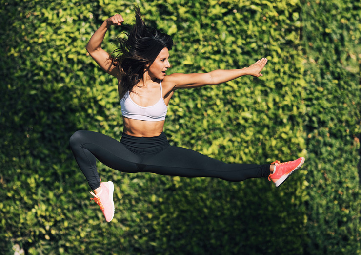 photograph of Jen Esquer jumping