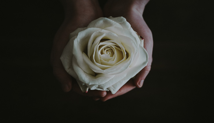 Invest in yourself with self love, by Karamjeet Kaur. Photograph of hands with rose by Annie Spratt