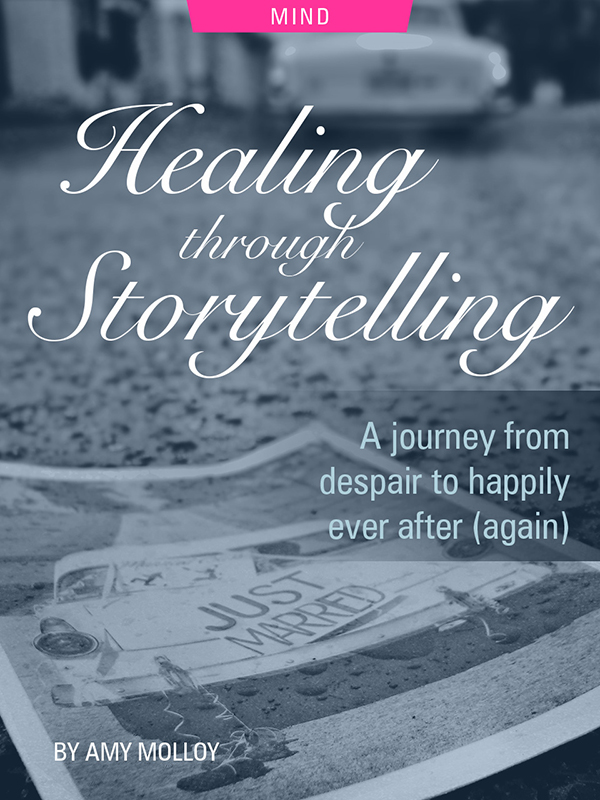 Healing Through Storytelling, by Amy Molloy. Photograph of Just Married sign by Eduardo Sanchez