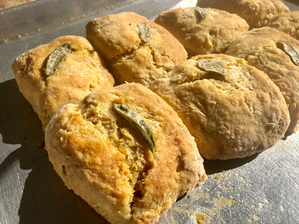 Photograph of sage biscuits by Chef Christine Moss