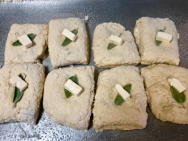 Photograph of unbaked sage biscuits, by Chef Christine Moss