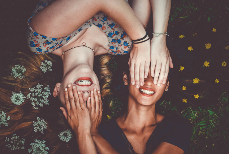 Sisterhood: Giving Thanks for Your Girlfriends, by Alena Chapman. Photograph of two women by Sam Manns