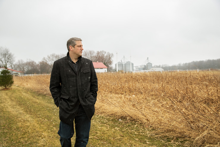 Congressman Ryan surveying a farm in eastern Ohio. Photograph by Bill Miles