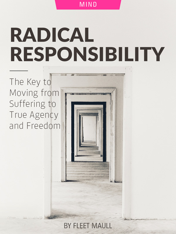 Radical Responsibility: The Key To Moving From Suffering To True Self-Agency & Freedom by Fleet Maull. Photograph of several open doors going down a hallway by Filip Kominik