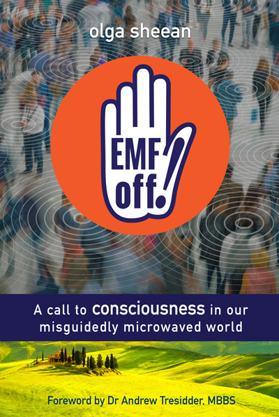 Cover of book, EMF Off! by Olga Sheean
