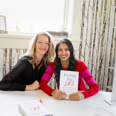 Kristen Noel and Vani Hari with her latest book; photograph by Bill Miles