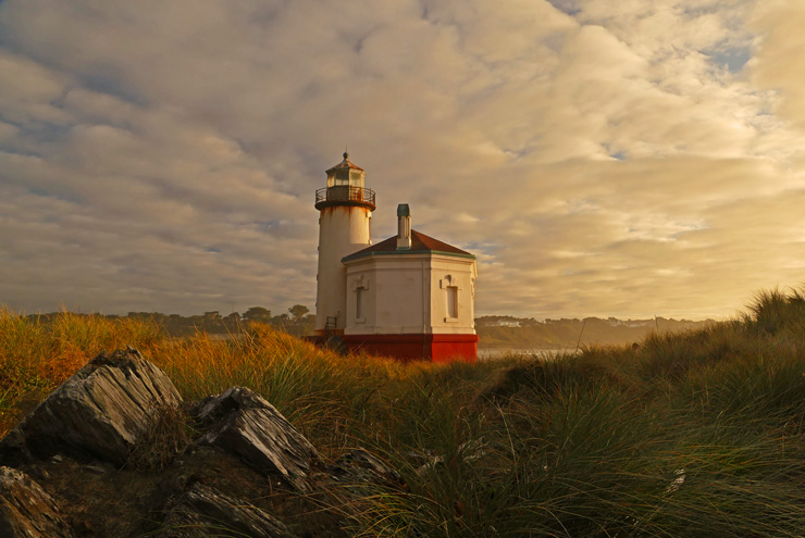 Coquille River Lighthouse in Bandon, OR. Photograph by Carol Fisher.