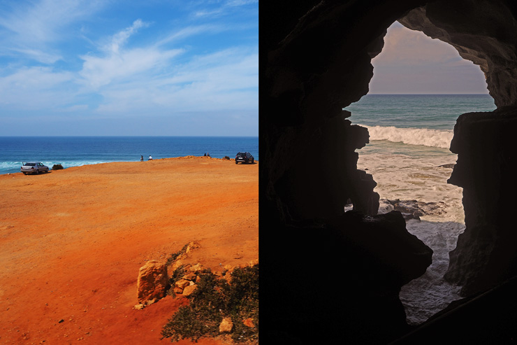 Paired images of the Tangier coastline, photograph by Christine Moss