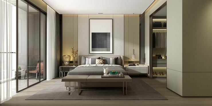 Photograph of a modern bedroom by iWood