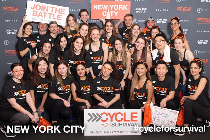 Photograph of the cycle for survival charity event, courtesy of Blake Bohlig.