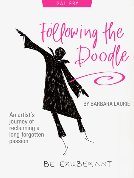 Following The Doodle: An Artist’s Journey Of Reclaiming A Long-Forgotten Passion by Barbara Laurie. Photograph of a drawing of Barbara's doodle person, described in the article