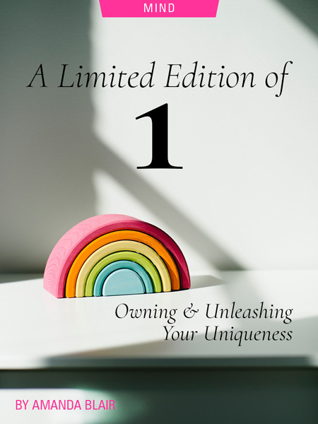 A Limited Edition Of One: Owning & Unleashing Your Uniqueness, by Amanda Blair. Photograph of rainbow craft by Max di Capua