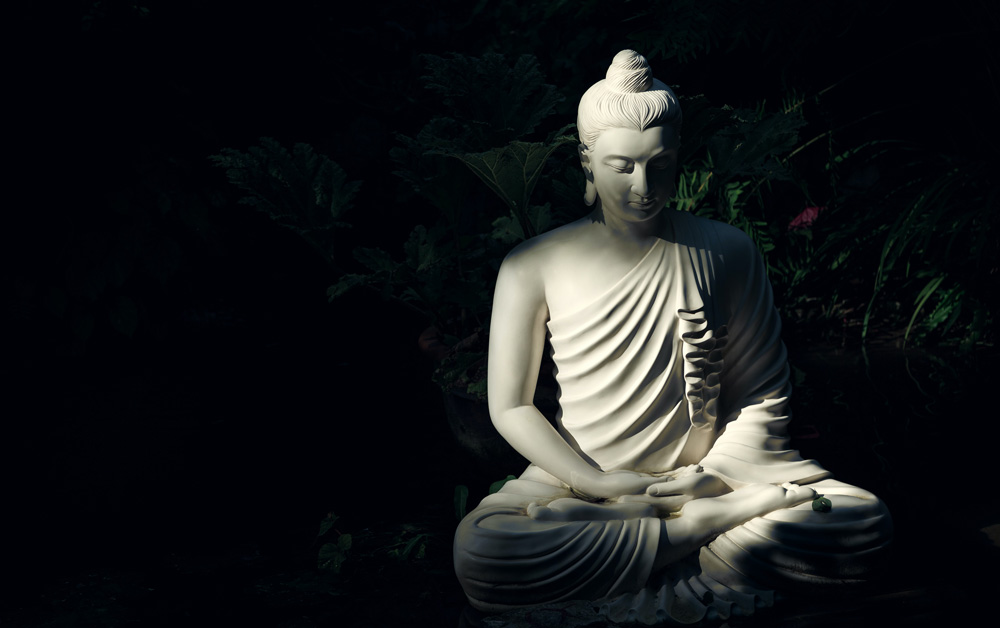 Life Lessons: What I Learned from Interviewing 100 Famous Spiritual Teachers, by Jonathan Robinson. Photograph of statue of a buddha by Mattia Faloretti