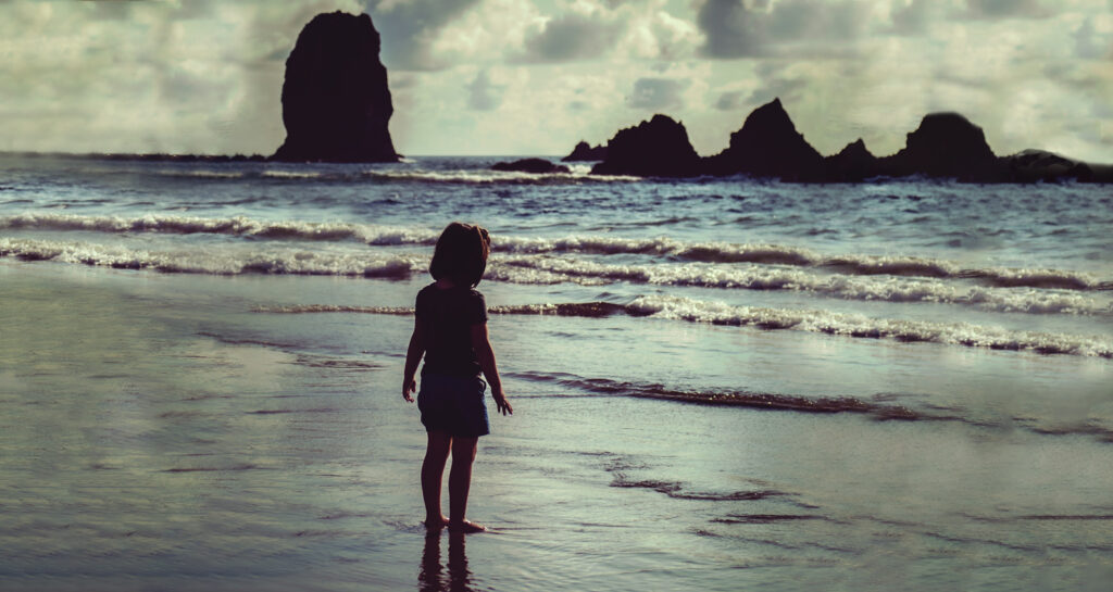 What's Your Superpower? (Need a Little Inspiration? Ask a Child), by Judy Marano. Photograph of young girl by the sea by Tim Mossholder