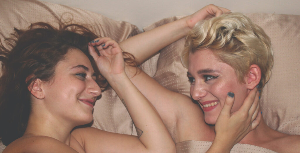 It's Complicated: Being a Woman, Jewish, and Gay, by Melissa Giberson. Photograph of two women in bed by Mahrael Boutros